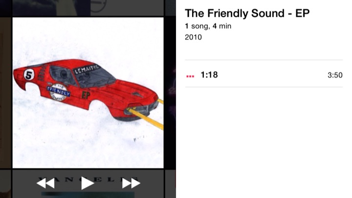 Cover Flow Album Details on iPhone 5S + iPhone 5C running iOS 7.1.1