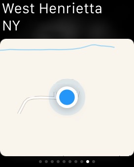 Maps Glance on Apple Watch (1st generation) 38mm running watchOS 1.0.1