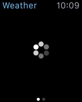 App Loading on Apple Watch (1st generation) 38mm running watchOS 1.0.1
