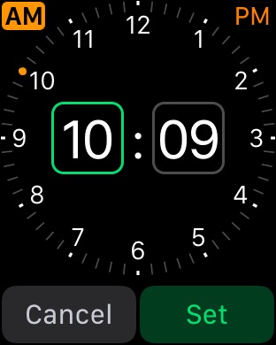 Set Alarm on Apple Watch Series 3 (42mm) running watchOS 4.3.1