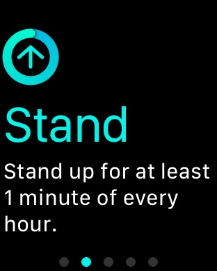 Activity Setup Stand on Apple Watch Series 3 (42mm) running watchOS 4.3.1