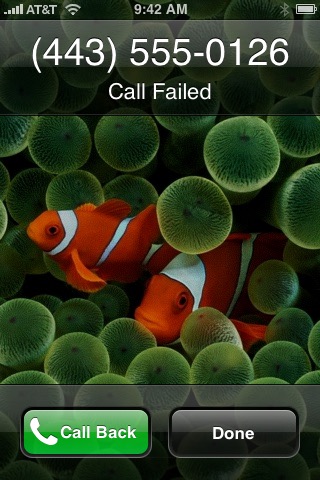 Call Failed on iPhone (1st generation) running iPhone OS 1.0