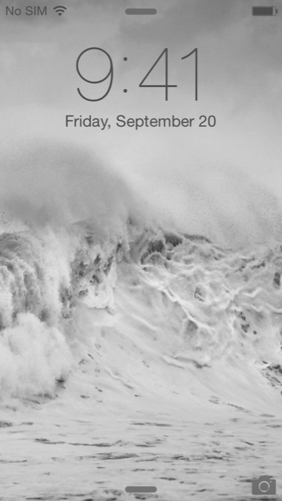Wave Lock Screen on iPhone 5S + iPhone 5C running iOS 7.1.1