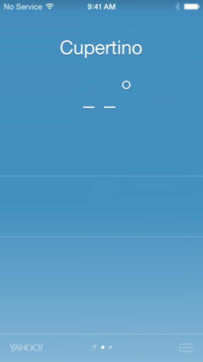 Weather on iPhone 5S + iPhone 5C running iOS 7.1.1