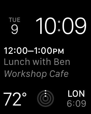 Modular – Sport White on Apple Watch (1st generation) 42mm running watchOS 1.0.1