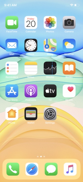 Home Screen Light on iPhone 11 running iOS 13.5.1