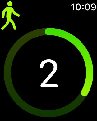 Workout Countdown 2 on Apple Watch Series 3 (42mm) running watchOS 4.3.1