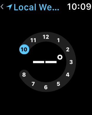 Weather Detail on Apple Watch Series 3 (42mm) running watchOS 4.3.1